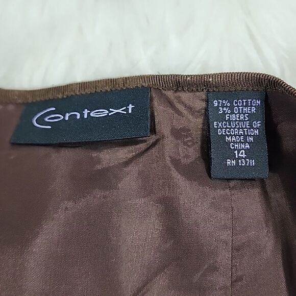 Tweed and Chocolate Brown Skirt Size 14 97% cotton - Picture 5 of 5